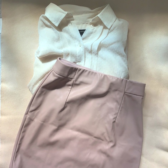 Dynamite pink pleather skirt size S - Picture 6 of 6